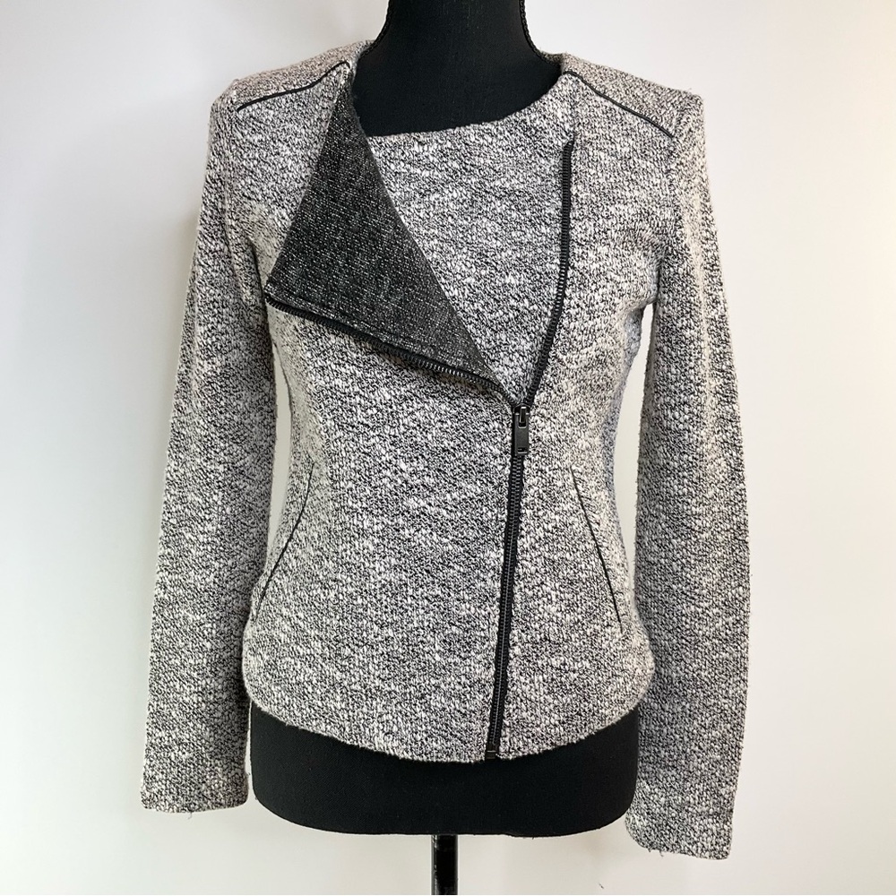 Banana Republic Asymmetric Moto Jacket Womens SZ 0 Sporty Spice Avant Garde